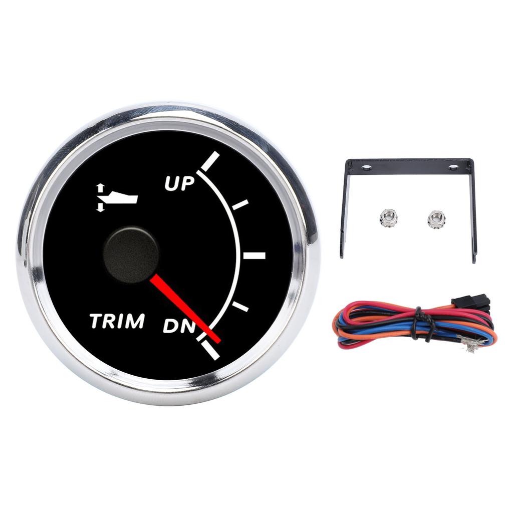 52mm Boat Trim Gauge Pointer Display UP to DN Accurate IP67 Waterproof for Yachts Fishing Boats