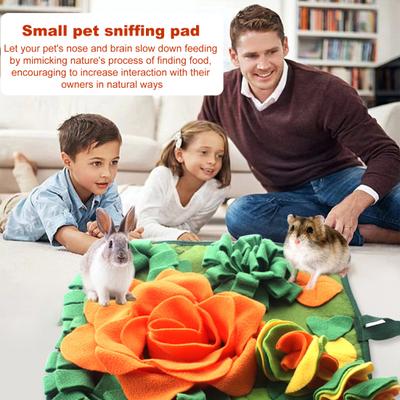 Pet Sniffing Pad Interactive Guinea Pigs Snuffle Mat Slow Feeding Rabbits Foraging Mat Small Pet Supplies