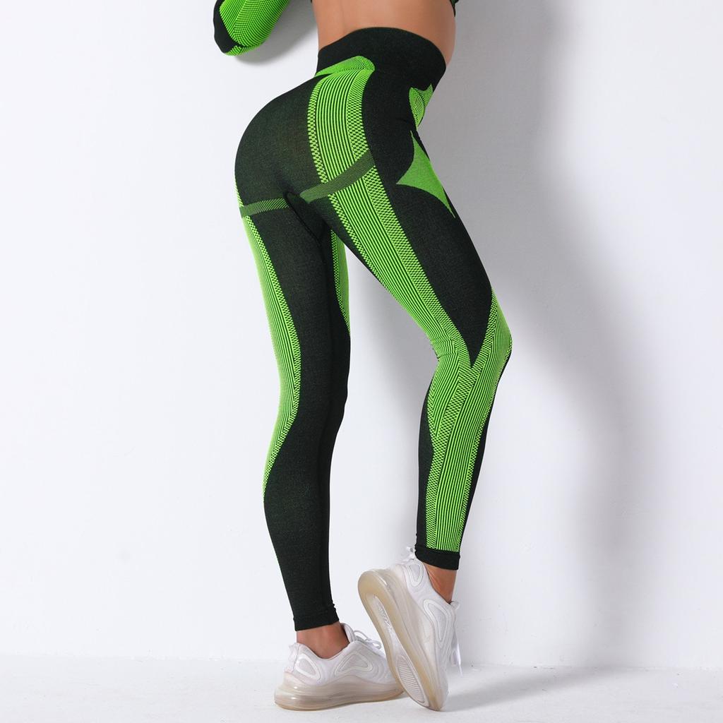 Women's Seamless Knitting High Waist Tight Fitting Hip Lift Motion Yoga Pants