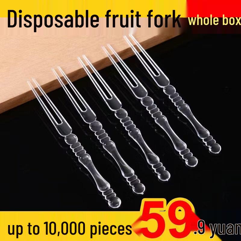 Disposable Individually Wrapped Plastic Fruit Forks