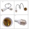Flexible E27 to E27 LED Lamp Base Bulb Socket Extender Extension Light Holder Converter V27