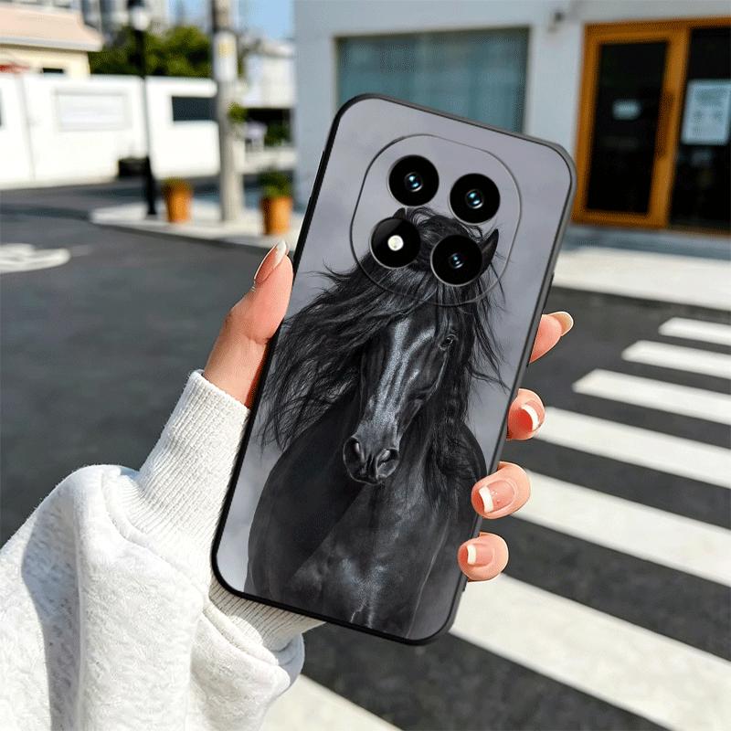 

Black Horse Galloping Soft Phone Case for Xiaomi Redmi Note 12 13 14 15 Pro Plus 11 12S 11S 11T 10 4G Black Cover Back Shell Redmi Note 14 Pro 5G