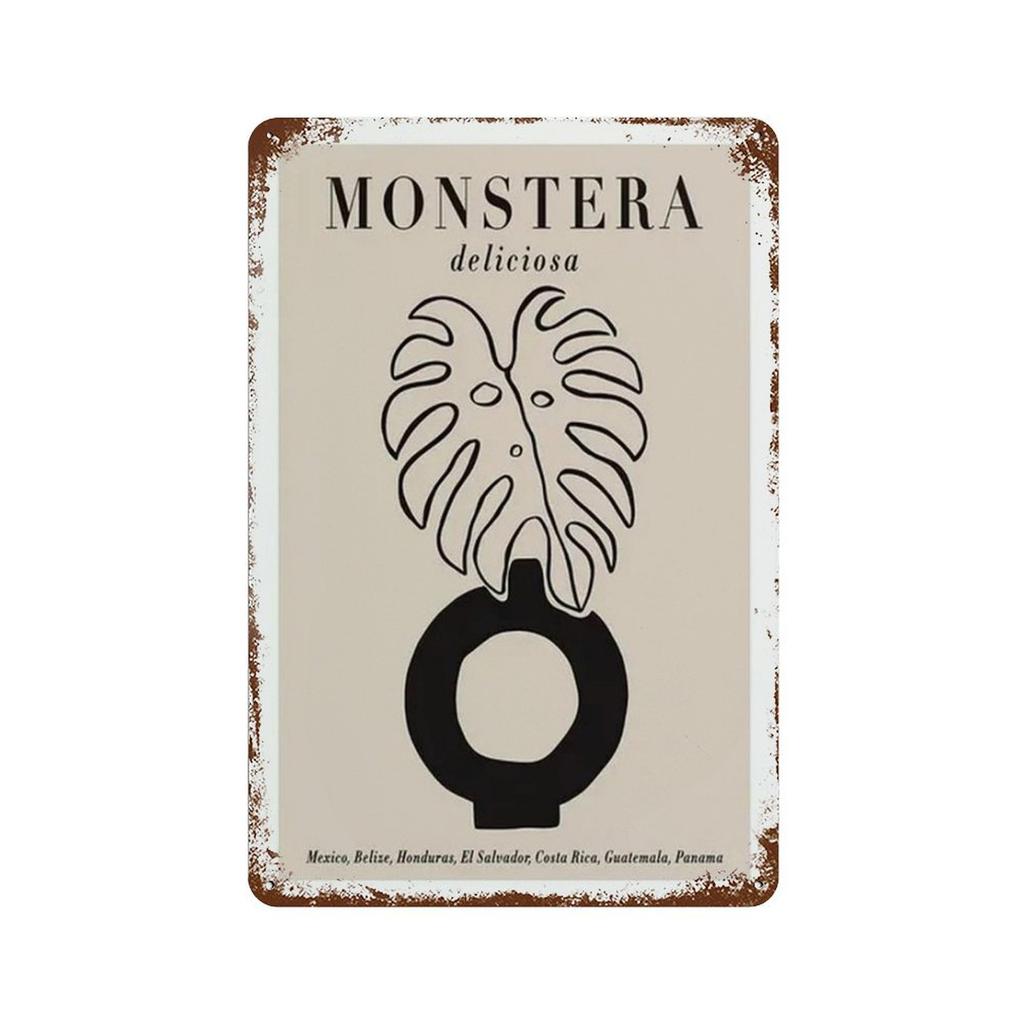 Abstraktný Minimalizmus Citrónová Váza Geometrické Kávovar Bar Nástenné Umenie Plagáty Tlače Škandinávske Kovové Značky Nástenné Obrazy pre Obývacia Izba Kvetinárstvo