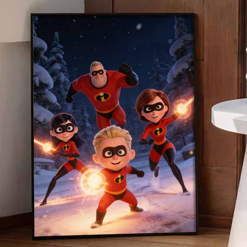 Disney Diamond Art Painting Kit 5D Diamond Painting The Incredibles Art Diamond Home Wall Decor