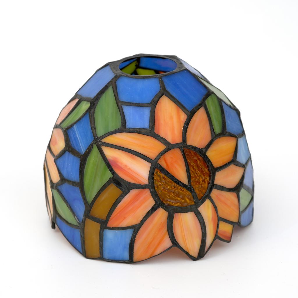 Glas-Fächerlampe im mediterranen Stil, Wandlampe, Kronleuchter-Ersatzlampenschirm 6 Zoll Buntglas einzelner Lampenschirm