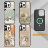 Funny Cat Band Animal Phone Case For iPhone17,16,15,14,13 Plus,Pro Max Magnetic For Magsafe Wireless Charging