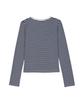 DYSFUNCT Stripe Round Embraider T-Shirt(Navy)