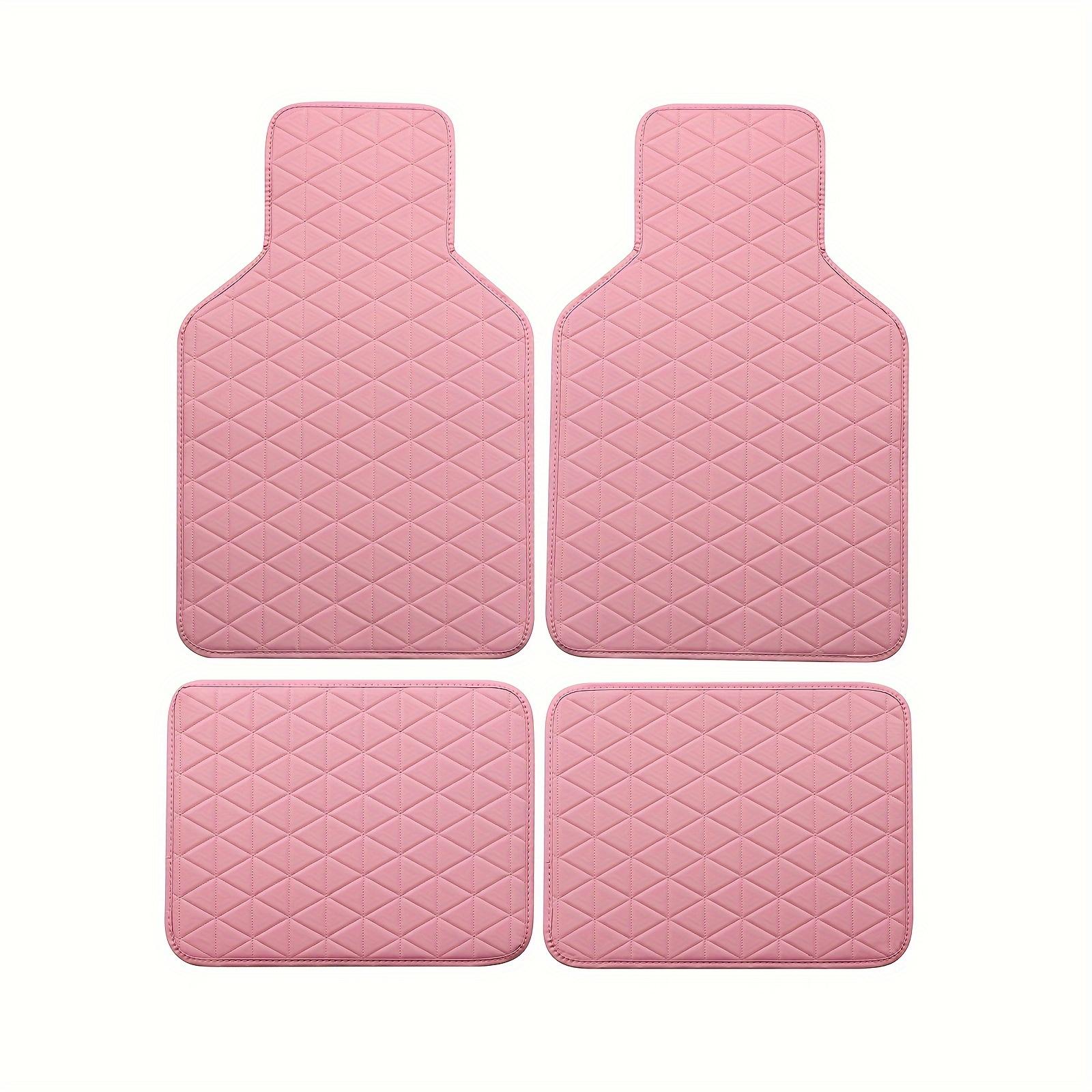 

Комплект из 4 водонепроницаемых автомобильных ковриков из ПУ кожи - прочные и модные, всепогодная защита, легко чистятся, улучшают интерьер розовый