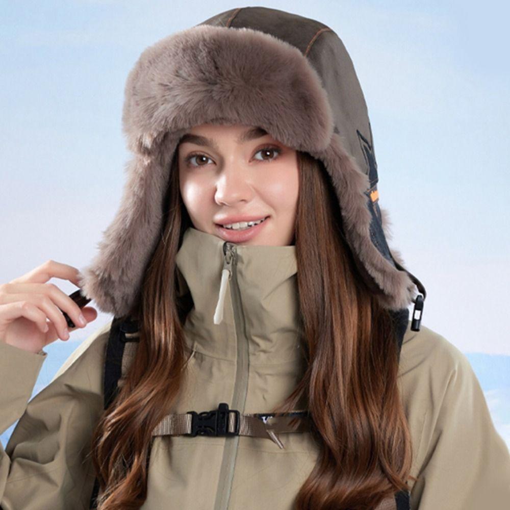 Windproof Riding Plush Hat Anti Fog Warm Ski Hat Casual Lei Feng Hat Outdoor