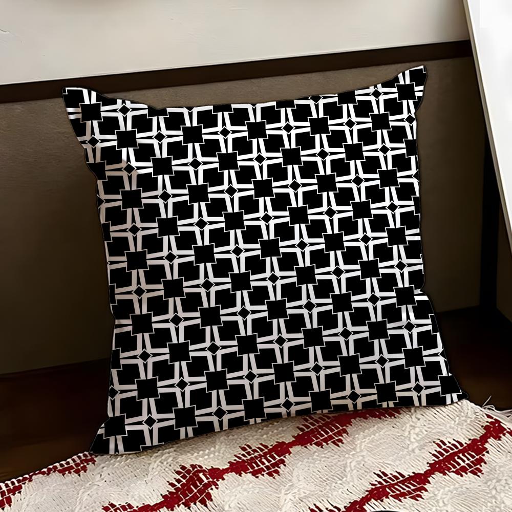 Nowoczesna Geometryczna Poszewka na Poduszkę Dwustronna Miękka Trwała Poszewka na Poduszkę do Domu Samochodu Wieloscenariuszowe Zastosowanie dla Codziennego Komfortu