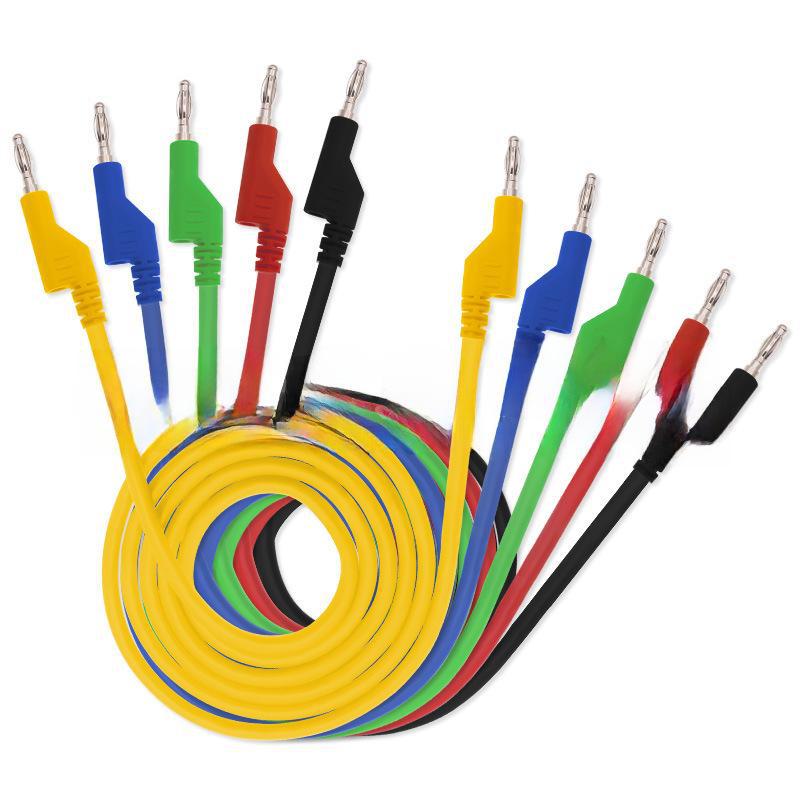 4mm Double-Ended Banana Plug Power Test Cable with Stackable Connectors