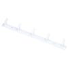 Wall Mounted Coat Rack Modern Stylish Coat Hanger Rack with 5 Hooks for Bathroom Living Room White