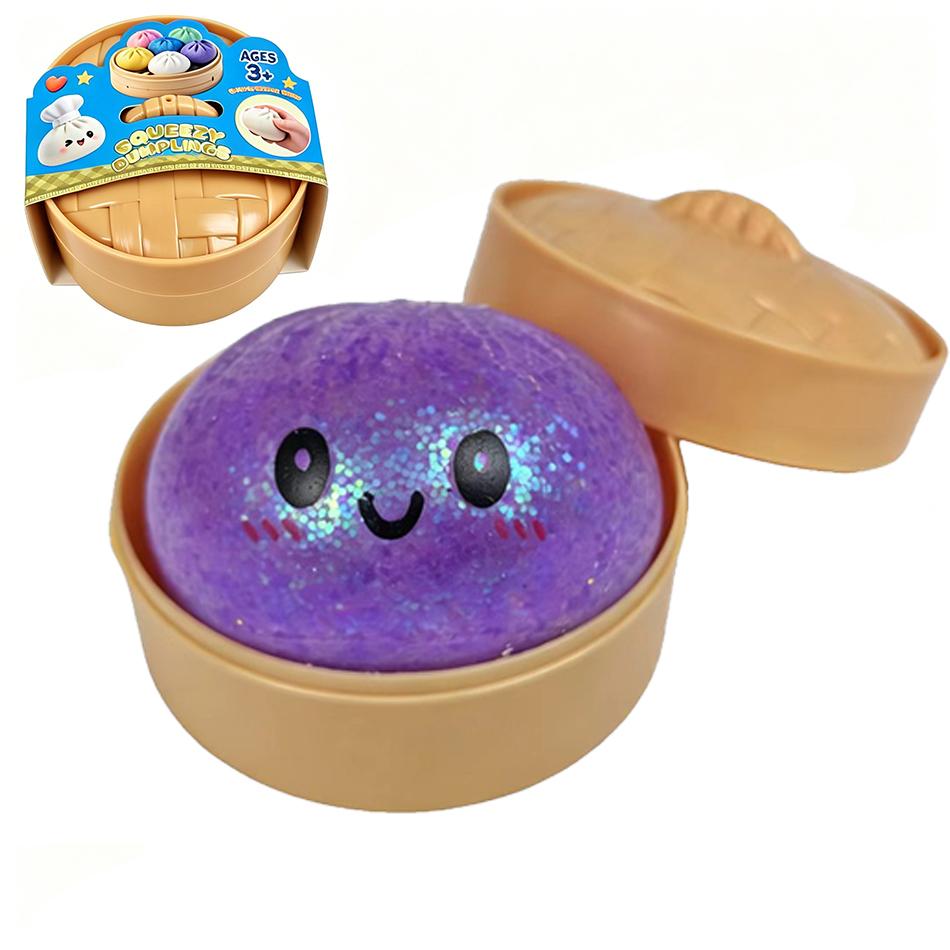 Glitter Squishies Dumpling Flash Dumpling Pressure Ball Slow Rebound Soft Pinch Decompression Office Decorat Birthday Gifts