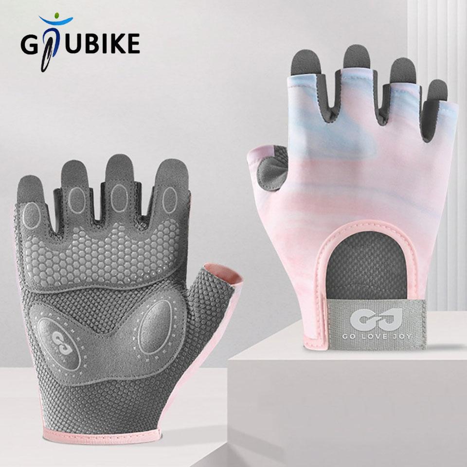 GTUBIKE Workout Gloves Men Women Gym Lifting Fitness Climbing Exercises Work Out Wrist Belt Shock Absorb Foam Pad Palm Crossfit