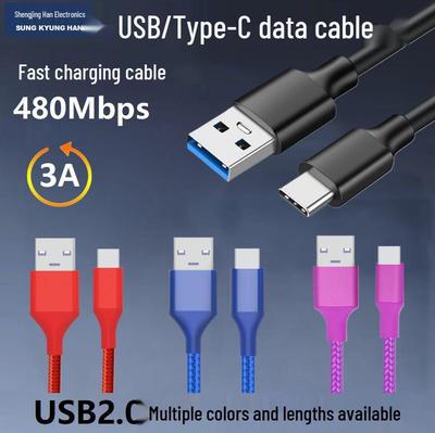 Benutzerdefiniertes Typ-C-zu-USB-Schnellladekabel, 3A Hochstrom, Aluminiumlegierung