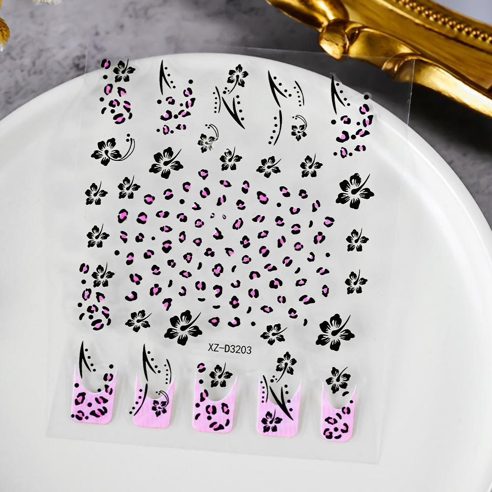 Leopard Print Nail Art Sticker Autumn And Winter Adhesive Obedient Nail Sticker Spice Girl Leopard Print Nail Art Decal