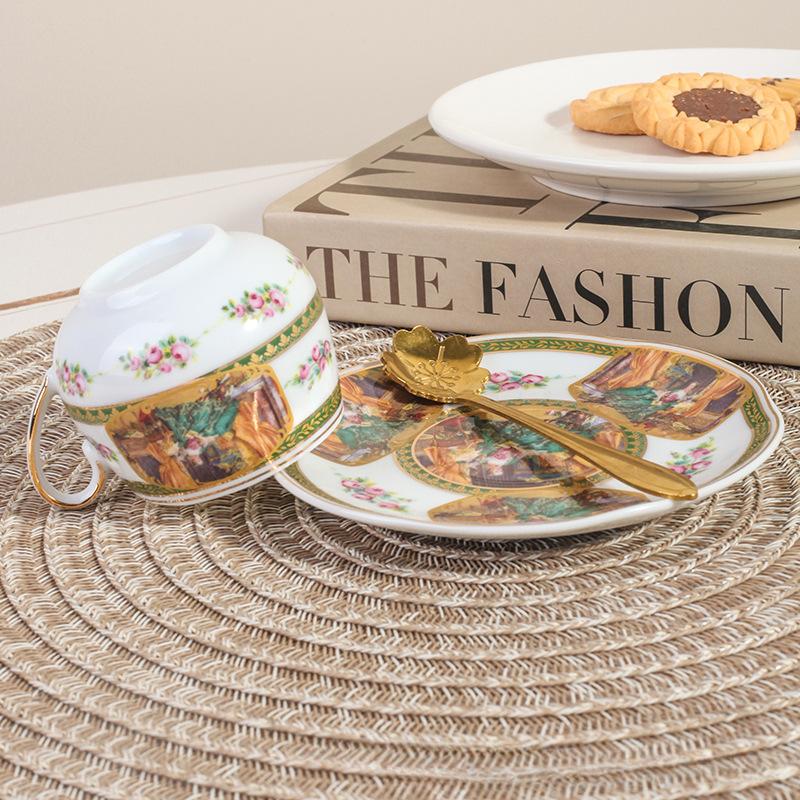 Ceramic Home Bone Porcelain High Temperature Resistant Coffee Cup and Dish