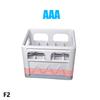 AAA/AA/9V/CR2032/CR2025 Batterie-Aufbewahrungsbox Stapelbarer Batterie-Organizer Dekorativer Batteriehalter, Aufbewahrungsbox für Zuhause, Büro