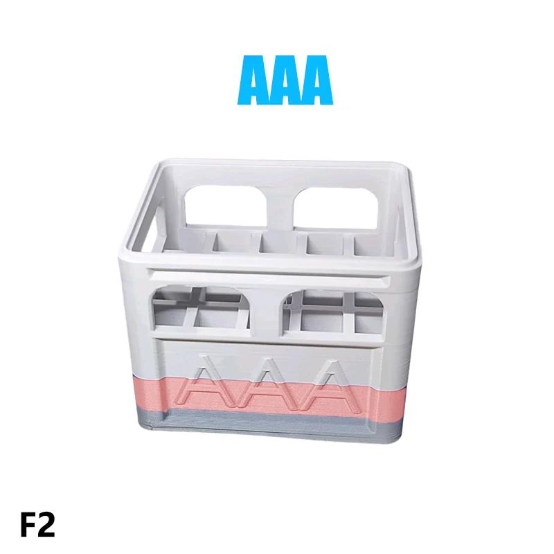 AAA/AA/9V/CR2032/CR2025 Batterie-Aufbewahrungsbox Stapelbarer Batterie-Organizer Dekorativer Batteriehalter, Aufbewahrungsbox für Zuhause, Büro
