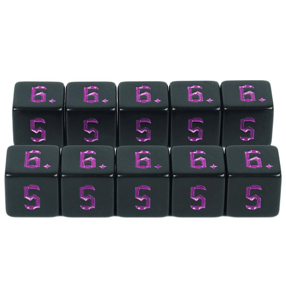 D6 Dice 10pcs Polyhedral Dice Acrylic Digital Dice Club Entertainment Table Game Dice