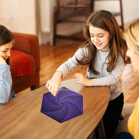 Fractal Fidget Hexagon 3D Printed Anxiety Stress Relief Kids Pocket Size Travel Adults Colorful Hexagon Sensory Toy Mindful Meditation Tool