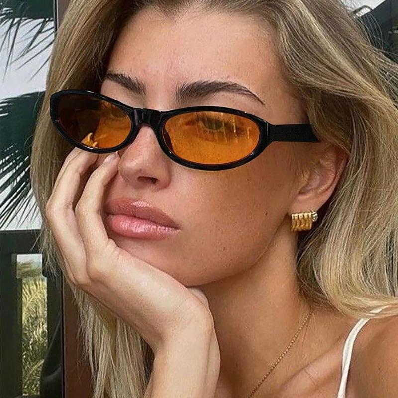 New Oval Small Frame Sunglasses Trendy Women Retro Style Sexy Eyeglasses Women's Fashion Decorative Shades UV400 Eyeglass