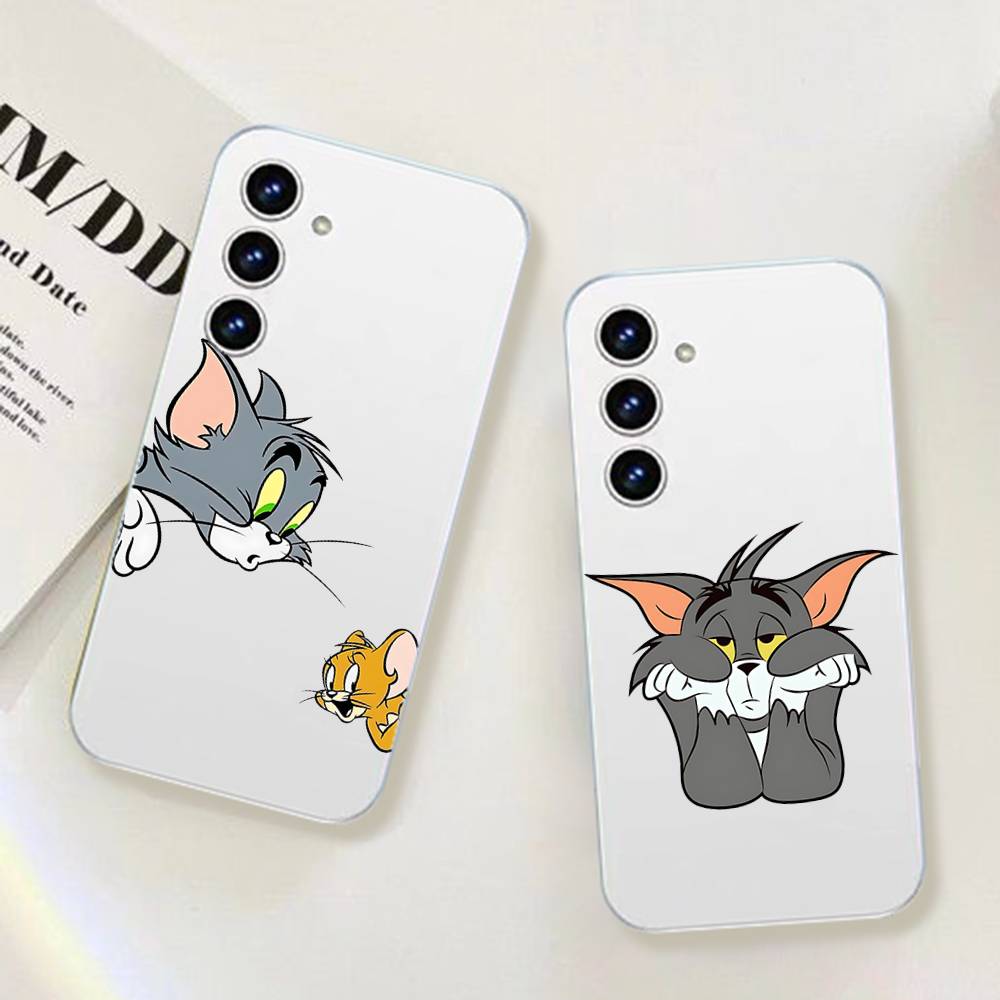 Coque de téléphone mignonne Jerry et Tom Pour Samsung Galaxy Coque transparente A52 A12 A51 S21 Edge S22ULTRA S23 S24 S20LITE Plus Ultra