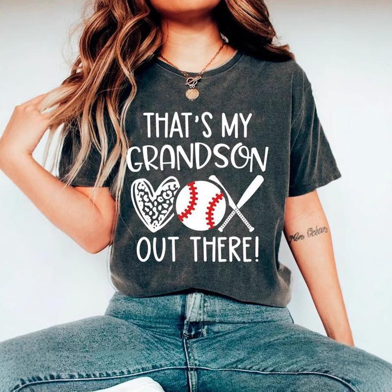 Fashion Hot Summer Women's Clothing New Item Baseball Print Short Sleeved Round Neck Pullover Top 3D Digital Printing 3441 KTB