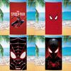 Kinder Spider-Man Strandtuch Mikrofaser Beidseitig Fleece Schnelltrocknend Saugfähig Outdoor Reise Badetuch Marvel