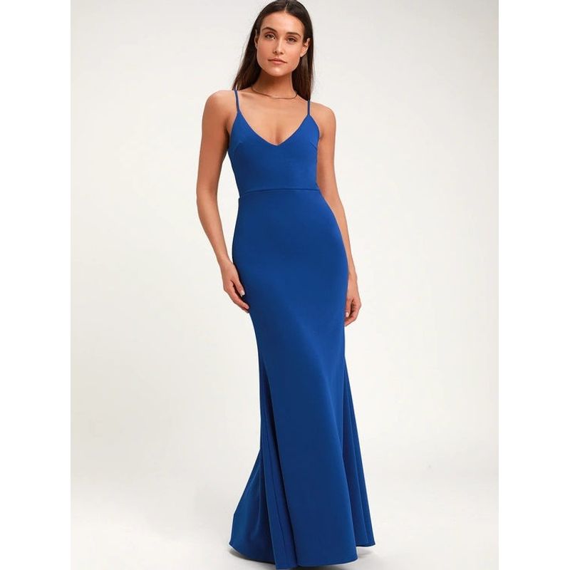 New Arrival Lu's Adult Lady like Woman Suspender Fishtail Slimming Sheath Temperament and Beautiful Fashionable V Neck Socialite Dress One-Piece Dress