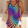 3D Heart Symbol Print Tank Tops for Women Workout Yoga Gym Printed Summer Sport Shirts Plus Size Vests