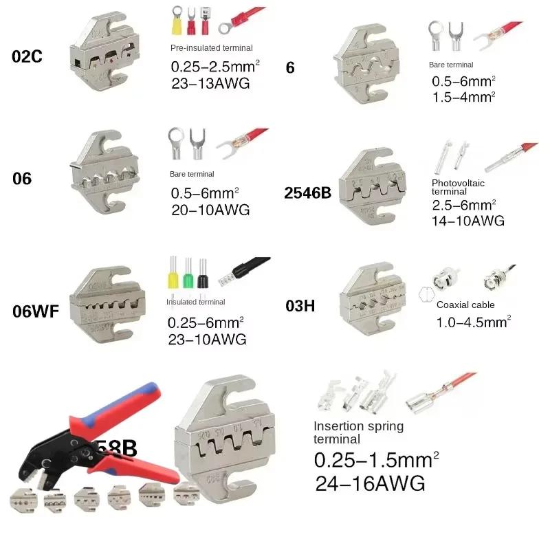 Ratcheting Wire Crimper Tool Interchangeable Terminal Connectors Set Electrical Cables | Professional Crimping Pliers Wire Tools