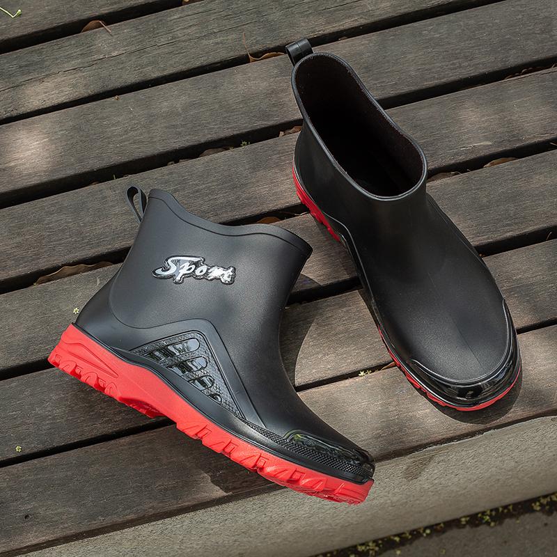 2023 Winter Sale: Men's Short Tube Waterproof Rubber Rain Boots - All-Season Fashionable Flat Design