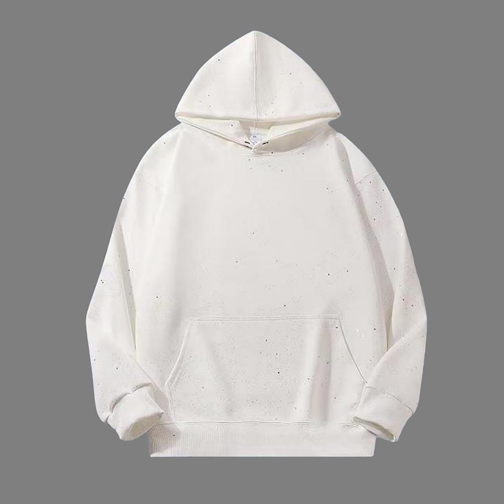 

Толстовка з паєтками-зірками, щільність 320 г - Унісекс, Преміум, Бунтарська, З круглим вирізом для осені/зими XXXL білий