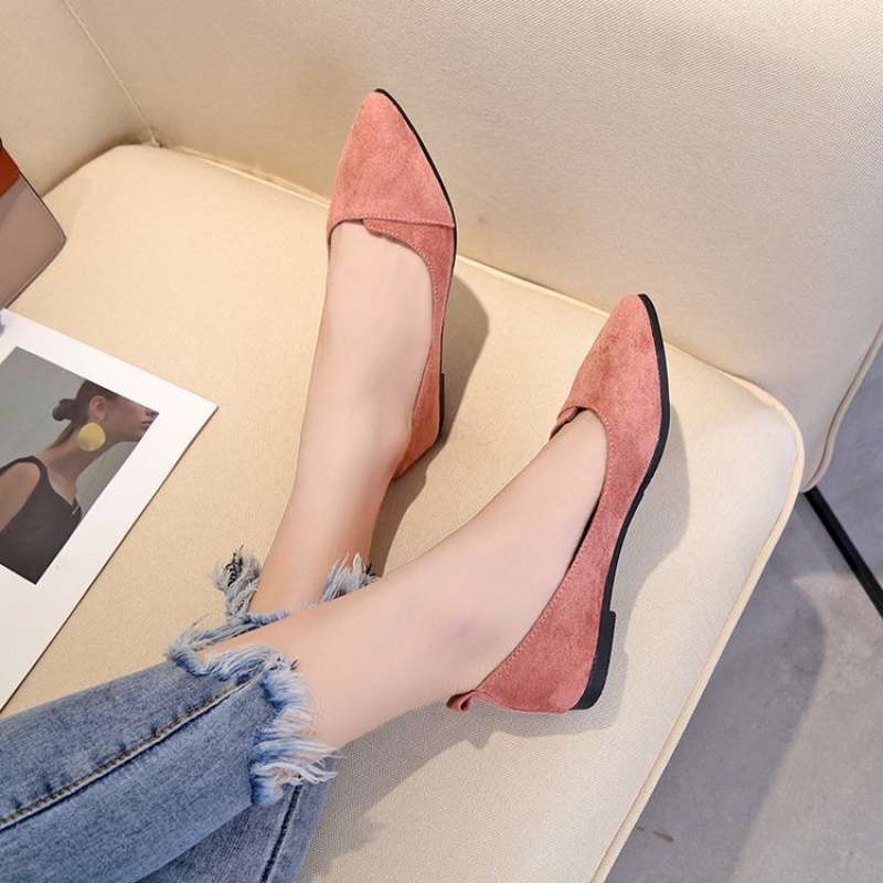 Pointed single shoes women's 2025 new versatile women's shoes spring flats black autumn shallow beanie shoes