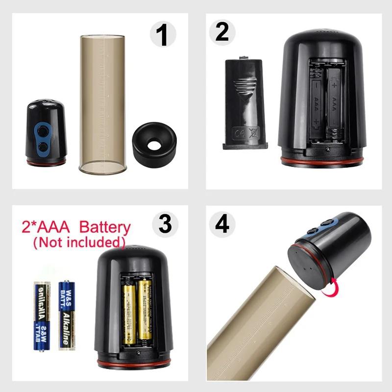 Electric Powerful Electric Penis Vacuum Pump Dick Enlargement Extender Male Masturbator Air Pressure Device Pussy Pumps 18+