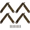 Silver Support Hinges Tables. Yellow 4pcs 68x11 Mm