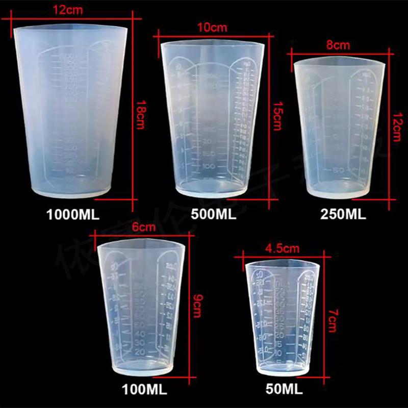 50Ml-1000Ml Silicone Triangle Graduated Measuring Cup Liquid Container Epoxy Resin Making Tools Accessories Silicone Molds