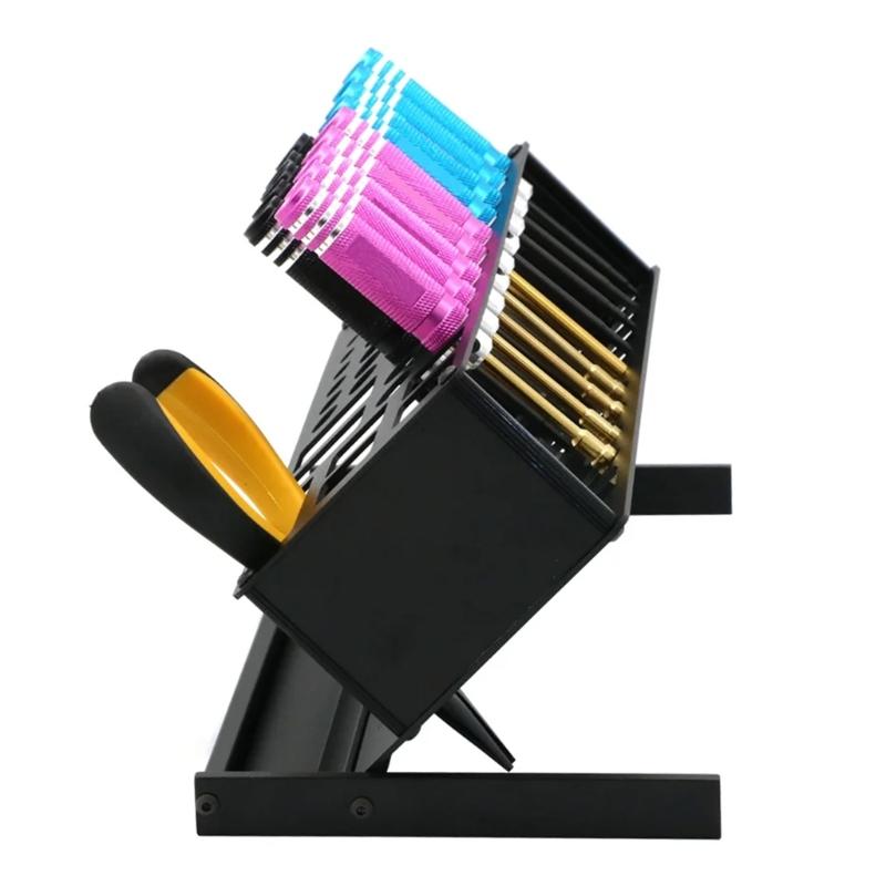 Heavy Duty Metal Desktop Screwdriver Organizers Storage Rack Holder For Tools Accessories Compact Tool Kit Management