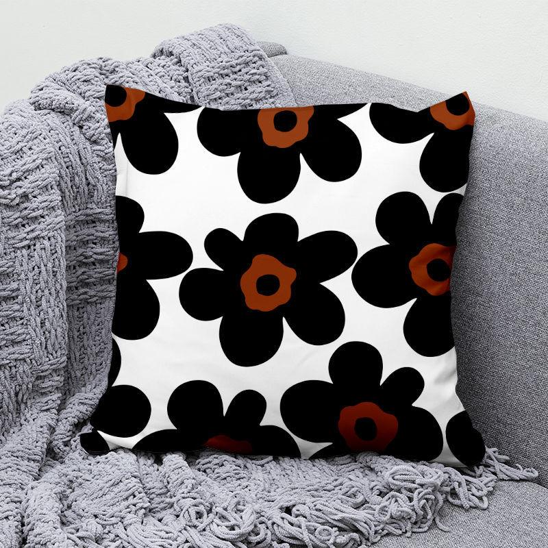 Green Simple Pillow Black and White Geometric Living Room Sofa Office Seat Cushion Cushion