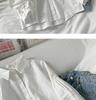 Puff Sleeve Shirts Women White Turn Down Collar Preppy Sense of Design Chic Female Tops Korean Fashion Simple Summer Blouse