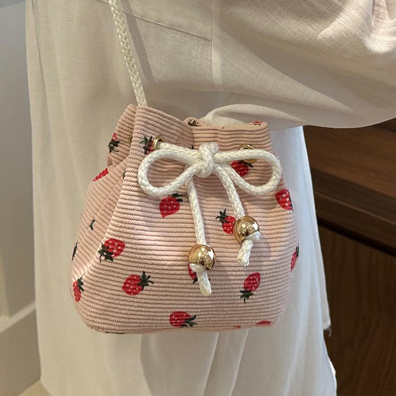 Summer Embroidery Chinese Feng Shui Bucket Bag Women New Crossbody Bag Women Ins Fashion Niche Bucket Bag Women