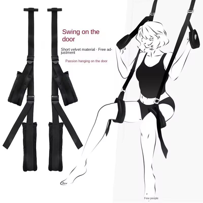 Hanging Adult Cushion Door Swing with Soft Seat & Leg Pad Over the Door Sex Swing M Split Leg Strap Sex Toys for Couples
