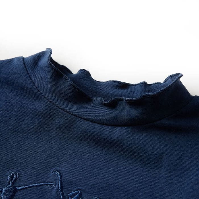 T-shirt enfants à manches longues bleu marine 92/104/116/128/140