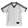 Mens Retro Striped Baseball-Style Soccer Jersey Short Sleeve Cotton Blend Sport Shirt Football Basketball Volleyball