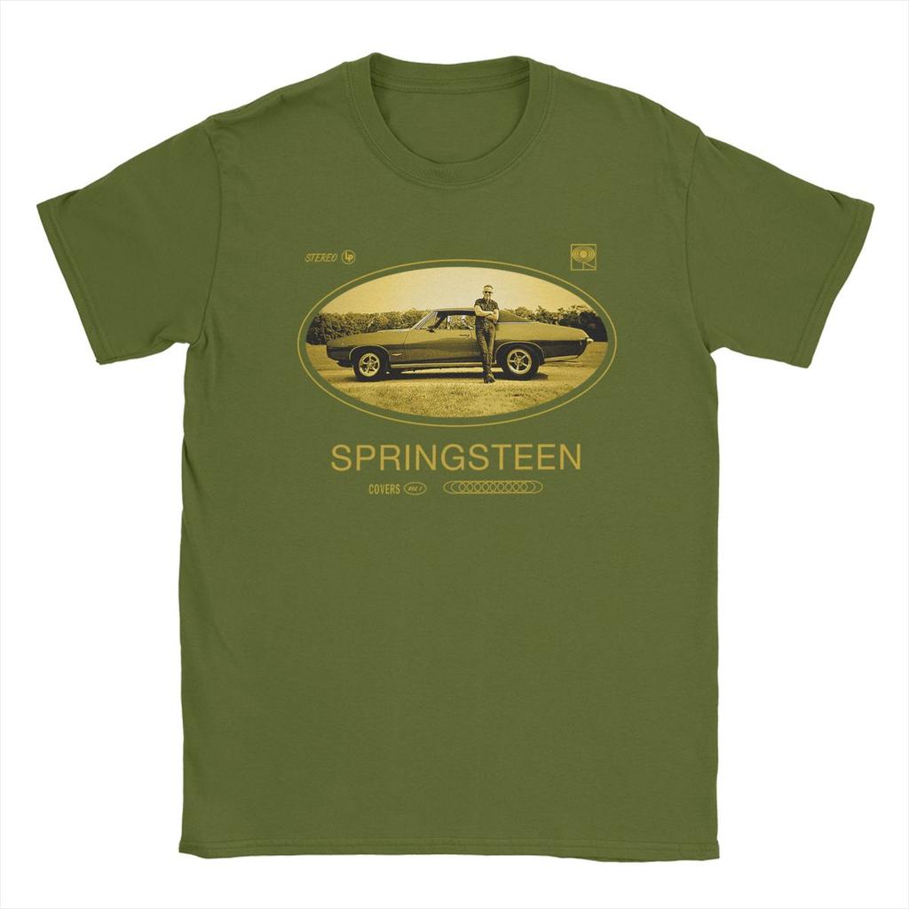 Bruces The E Street Band Springsteens T-Shirt for Men Crazy Pure Cotton Tee Shirt Crewneck Short Sleeve T Shirt Summer Tops