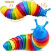 3D Flexible Articulated Slug Snail Toy - Colorful All Ages Anti-Anxiety Sensory Relief Fidget Toy for Children