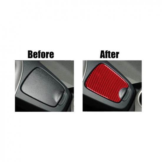 Red Carbon Fiber Car Water Cup Holder Panel Trim Sticker For Toyota Prius 12-15