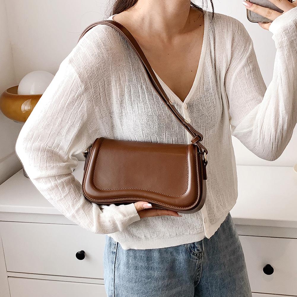 Women Leather Shoulder Hobo Bag Ladies Casual Armpit Bag Tote Handbag Trendy Crossbody Underarm Bag Flap Girl Satchel Purse Bags