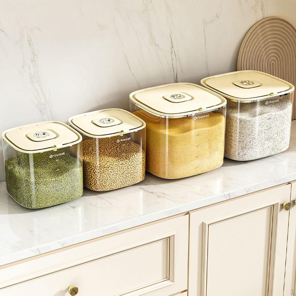 Household Rice Dispenser Airtight Storage Bin Leakproof Sealed Dry Food Container Grade